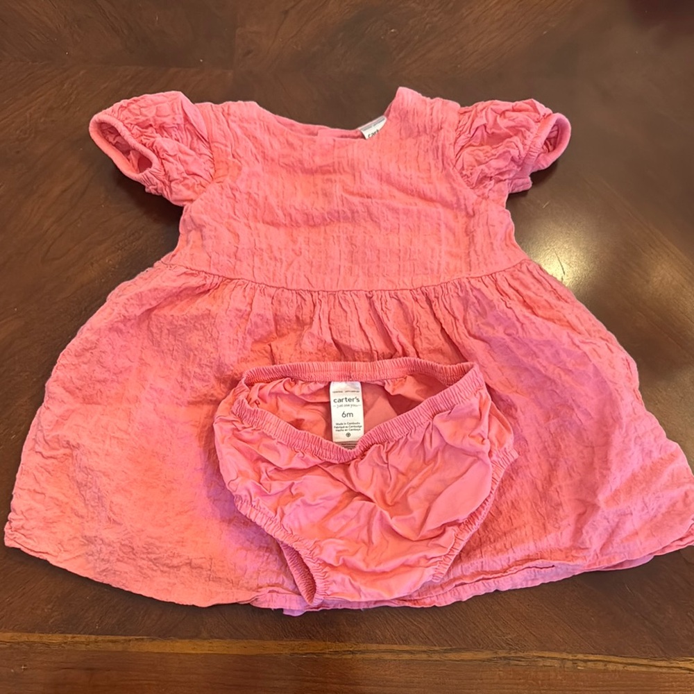 Carter's Pink Baby Dress with Bloomers